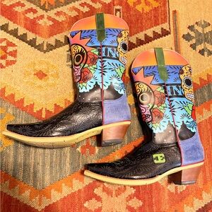 Women’s Cinch Edge Day of Dead Cowboy Boots size 10